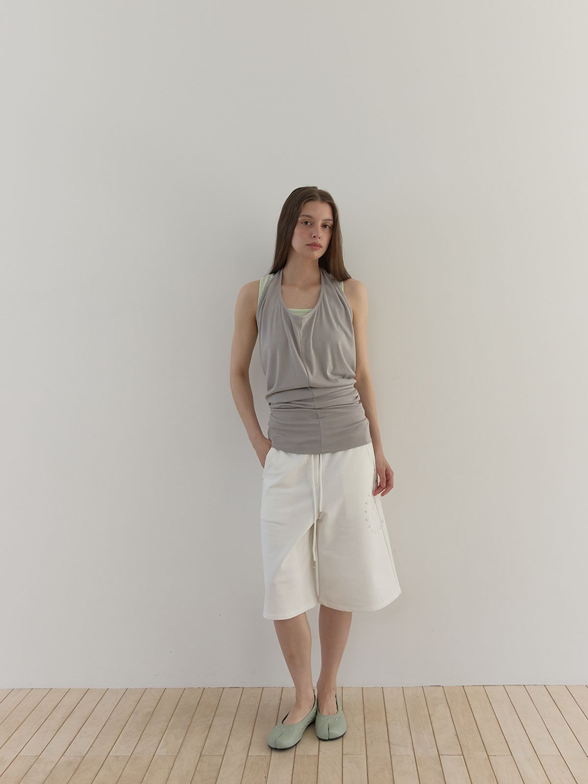 아수라(ASURA) GARTER TUBE TOP (BEIGE GREY)
