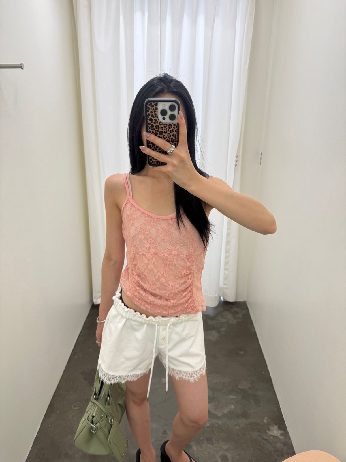 아수라(ASURA) LACE JERSEY SHORTS (IVORY)