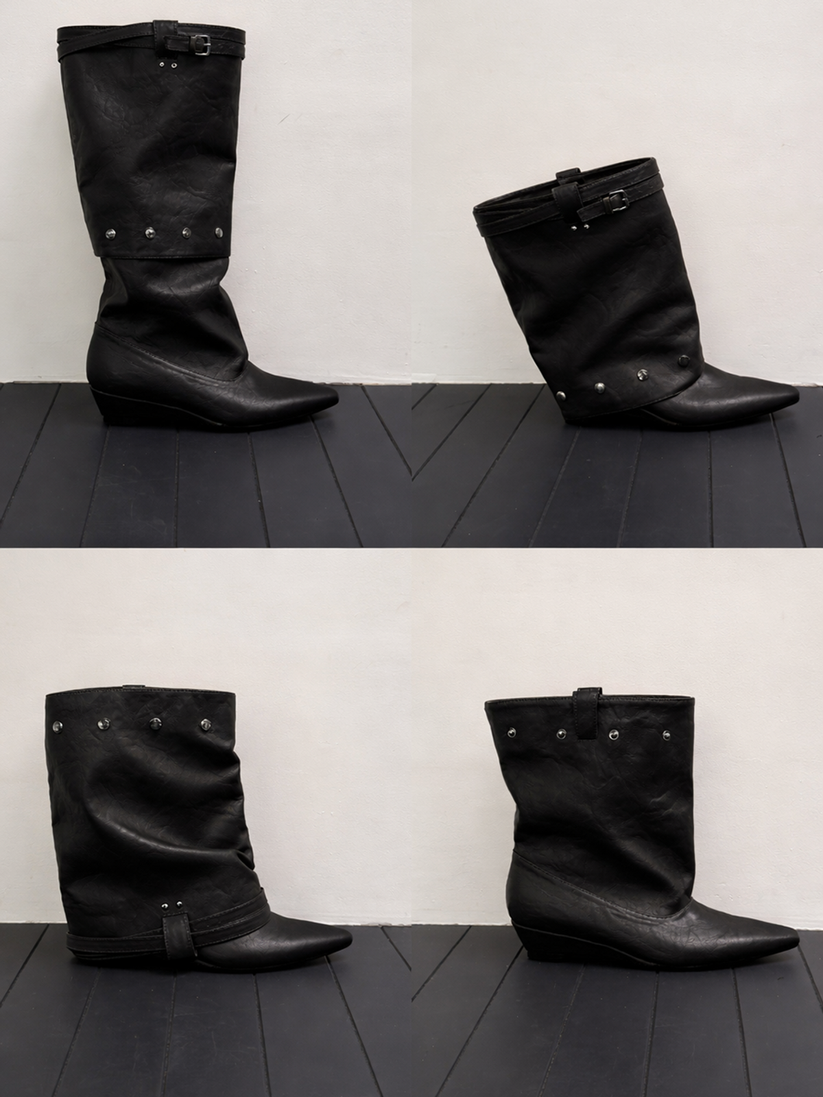 아수라(ASURA) MULTI BUTTON BOOTS (BLACK)