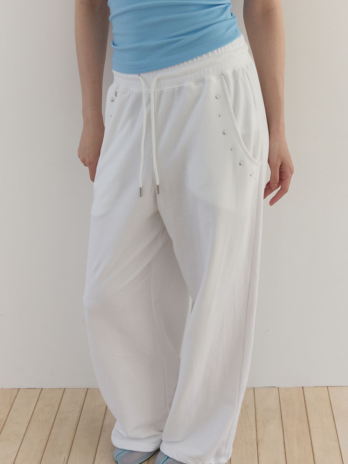 아수라(ASURA) POCKET STUD SWEATPANTS (IVORY)