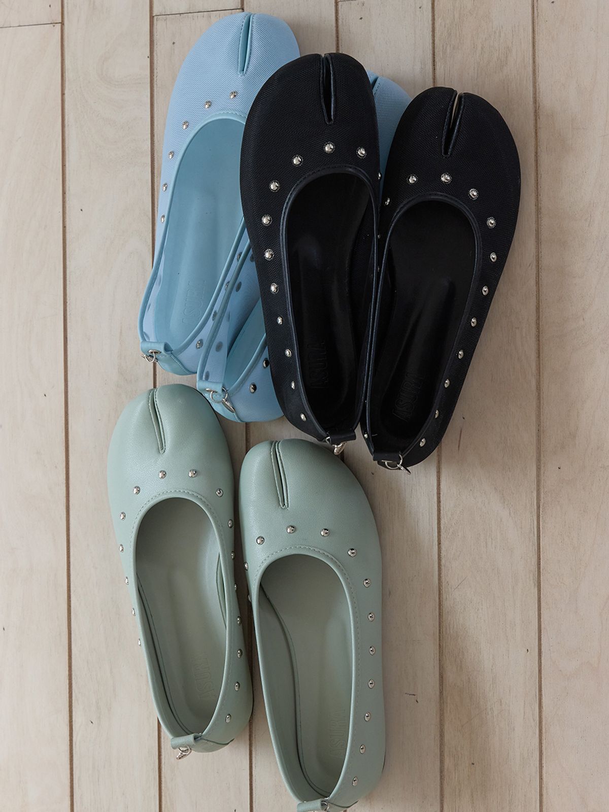 아수라(ASURA) STUD TABI MESH FLAT (BLACK)