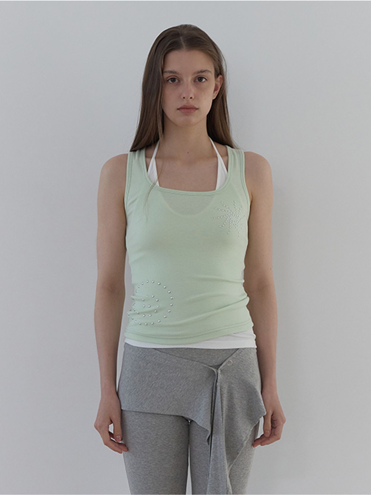 아수라(ASURA) SUNRISE STUD SLEEVELESS (LIME)