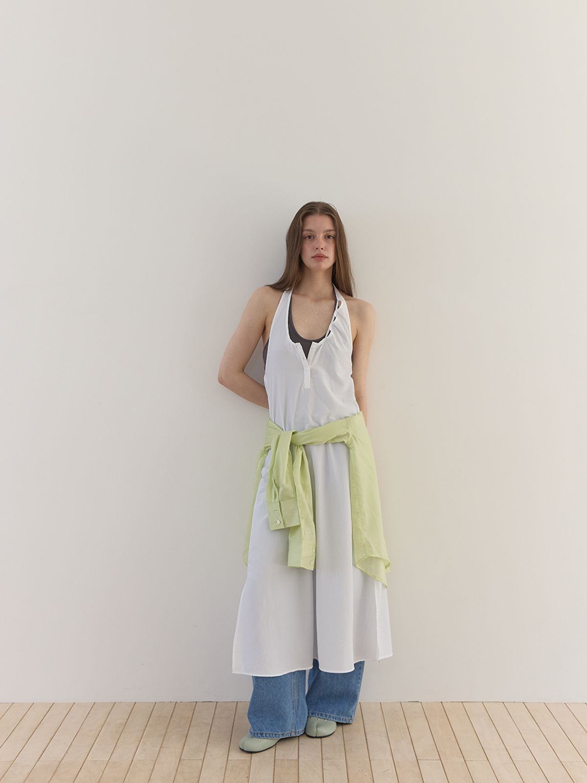아수라(ASURA) TUK HALTER ONE-PIECE (WHITE)