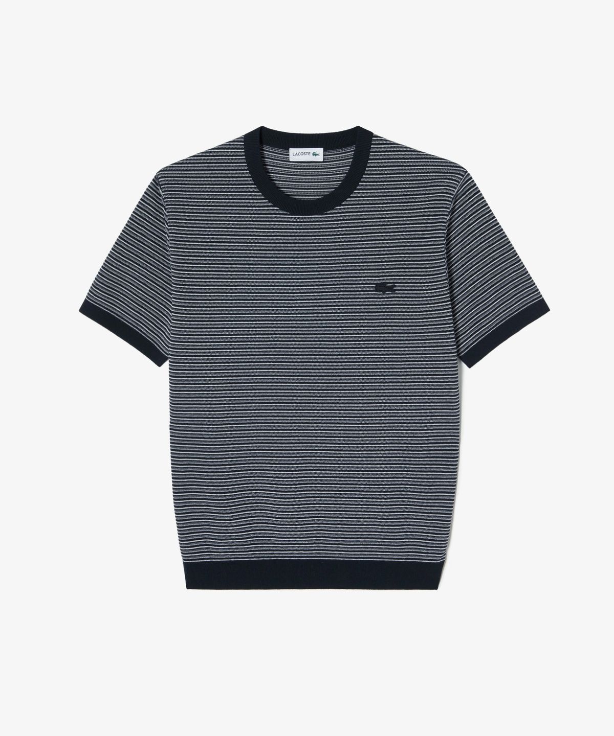 라코스테(LACOSTE) 남성 멀티 스트라이프 반팔 크루넥 풀오버 AH307E-56G 350