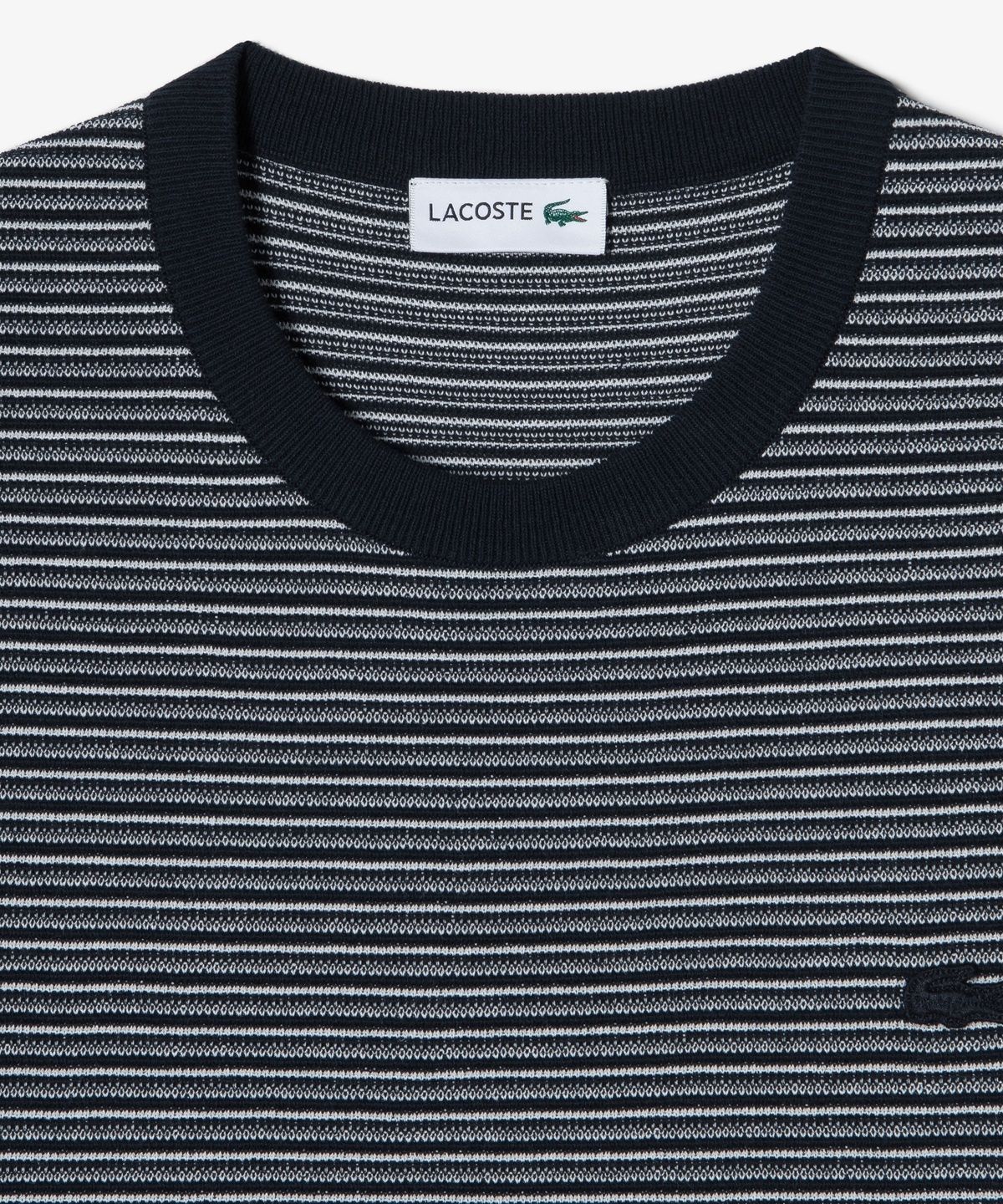 라코스테(LACOSTE) 남성 멀티 스트라이프 반팔 크루넥 풀오버 AH307E-56G 350