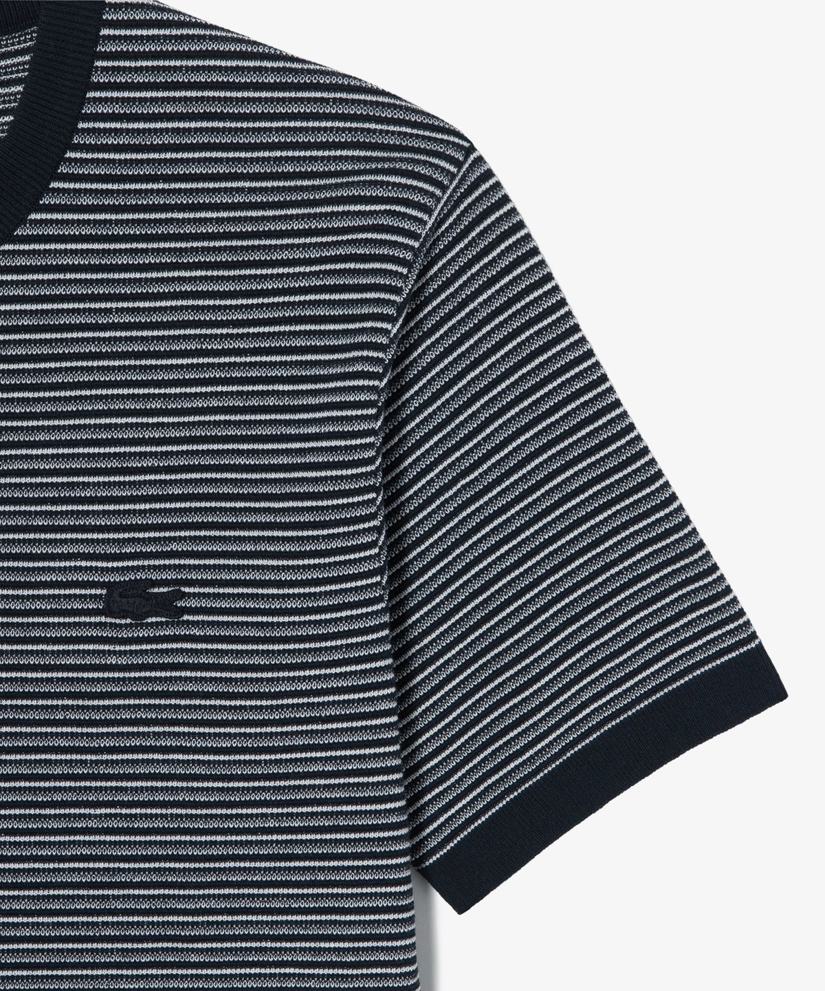 라코스테(LACOSTE) 남성 멀티 스트라이프 반팔 크루넥 풀오버 AH307E-56G 350
