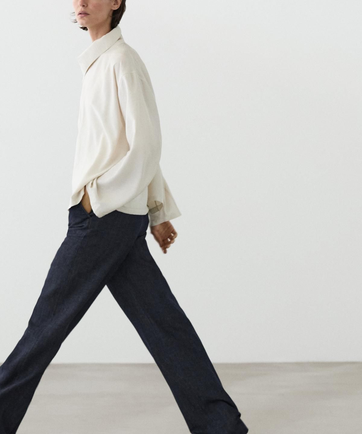 마시모두띠(MASSIMO DUTTI) 린넨 와이드 레그 팬츠