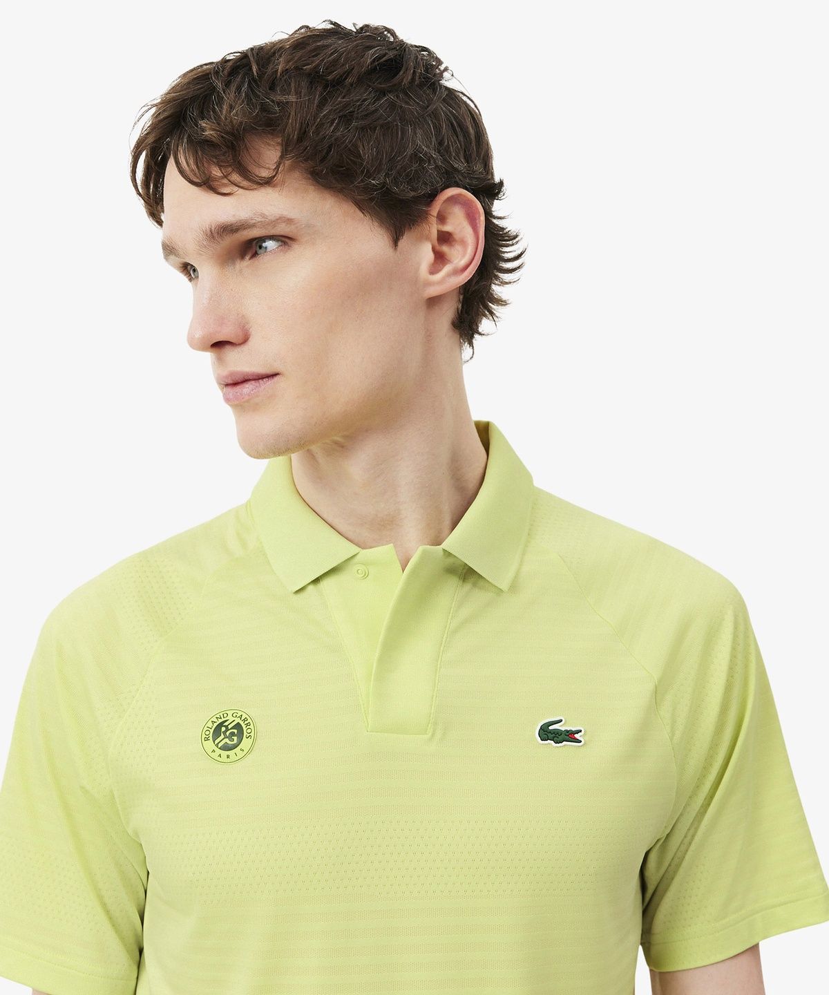 라코스테(LACOSTE) 남성 롤랑가로스 AOP 카라변형 폴로 셔츠 DH0333-56G BIC