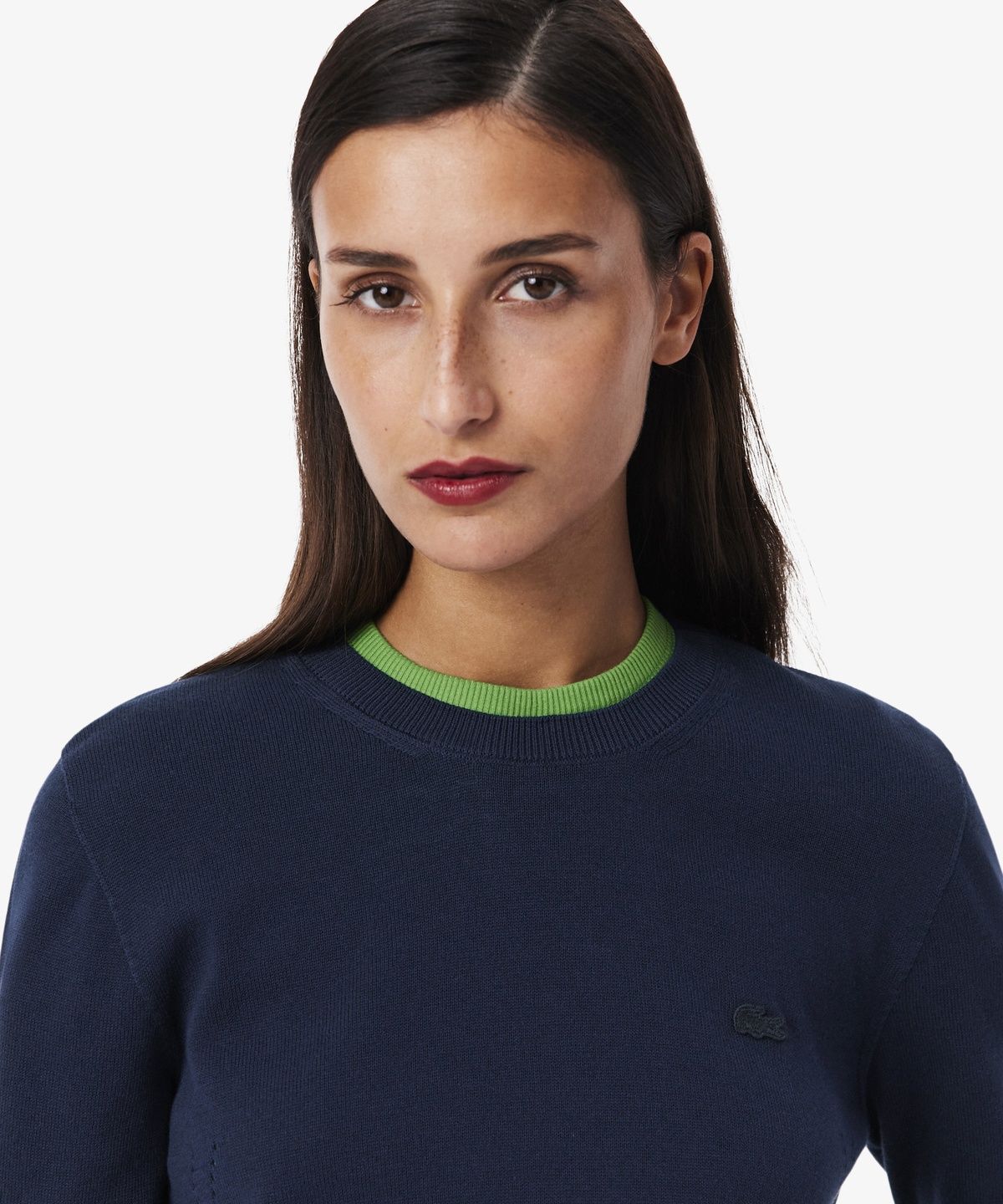 라코스테(LACOSTE) 여성 라이트 코튼 크루넥 스웨터 AF4145-56G 166