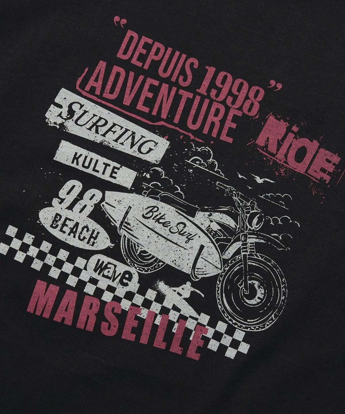 쿨트(KULTE) BIKE SURF T-SHIRT_BLACK