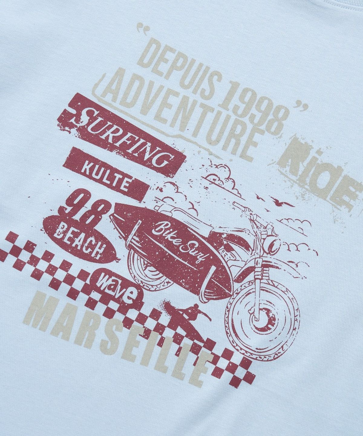 쿨트(KULTE) BIKE SURF T-SHIRT_L.BLUE