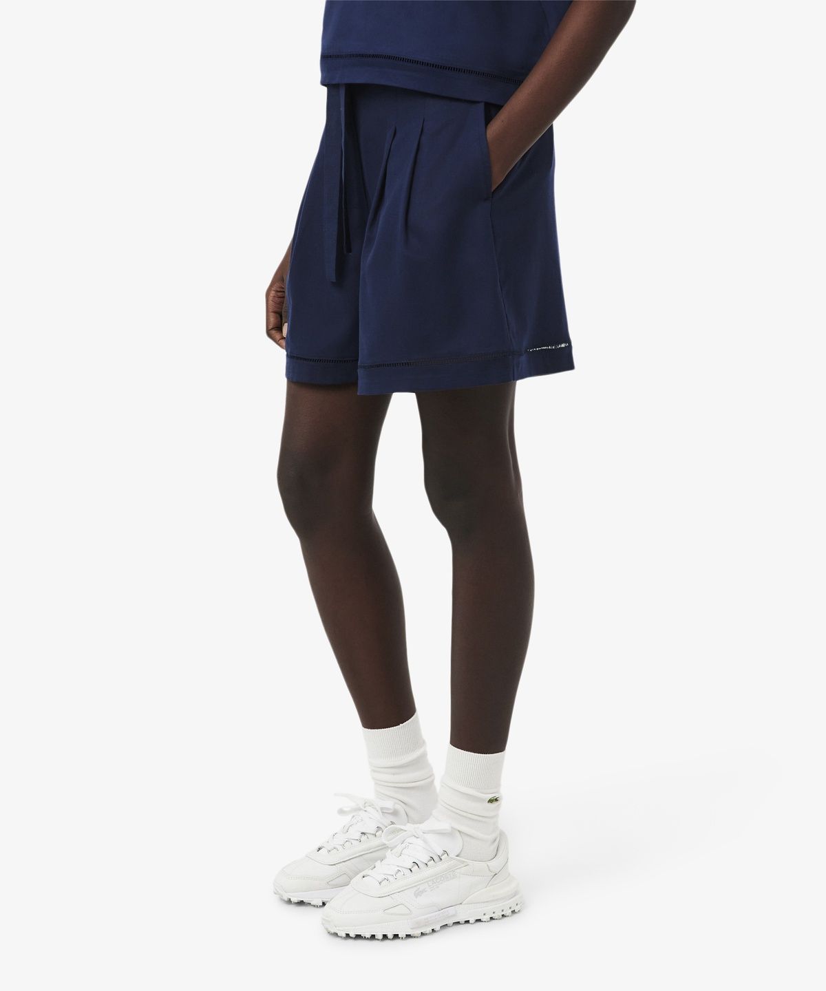 라코스테(LACOSTE) 여성 린넨 블렌디드 버뮤다 팬츠 FF1026-56G 166
