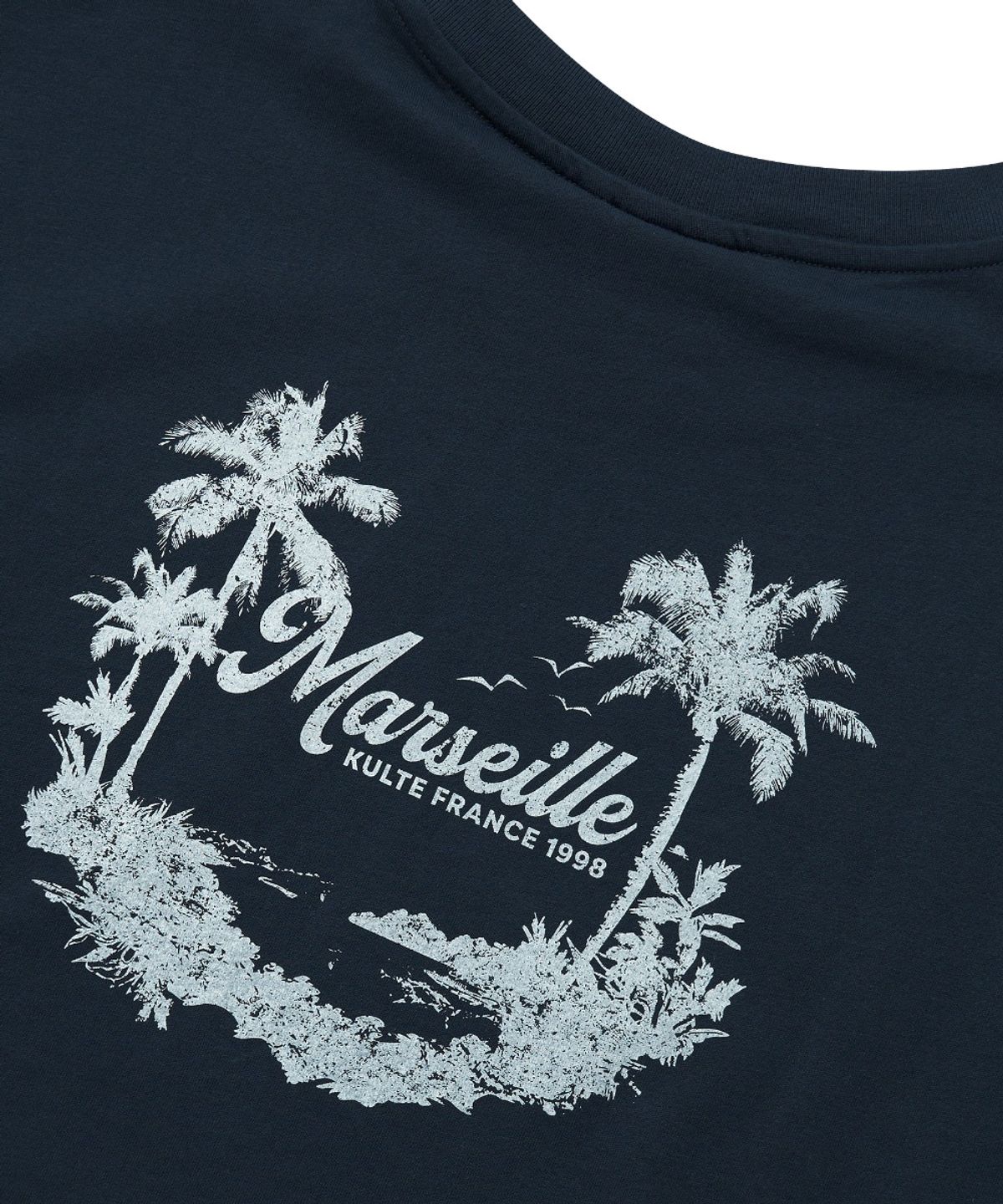 쿨트(KULTE) MARSEILLE PALM TREE T-SHIRT_D.NAVY