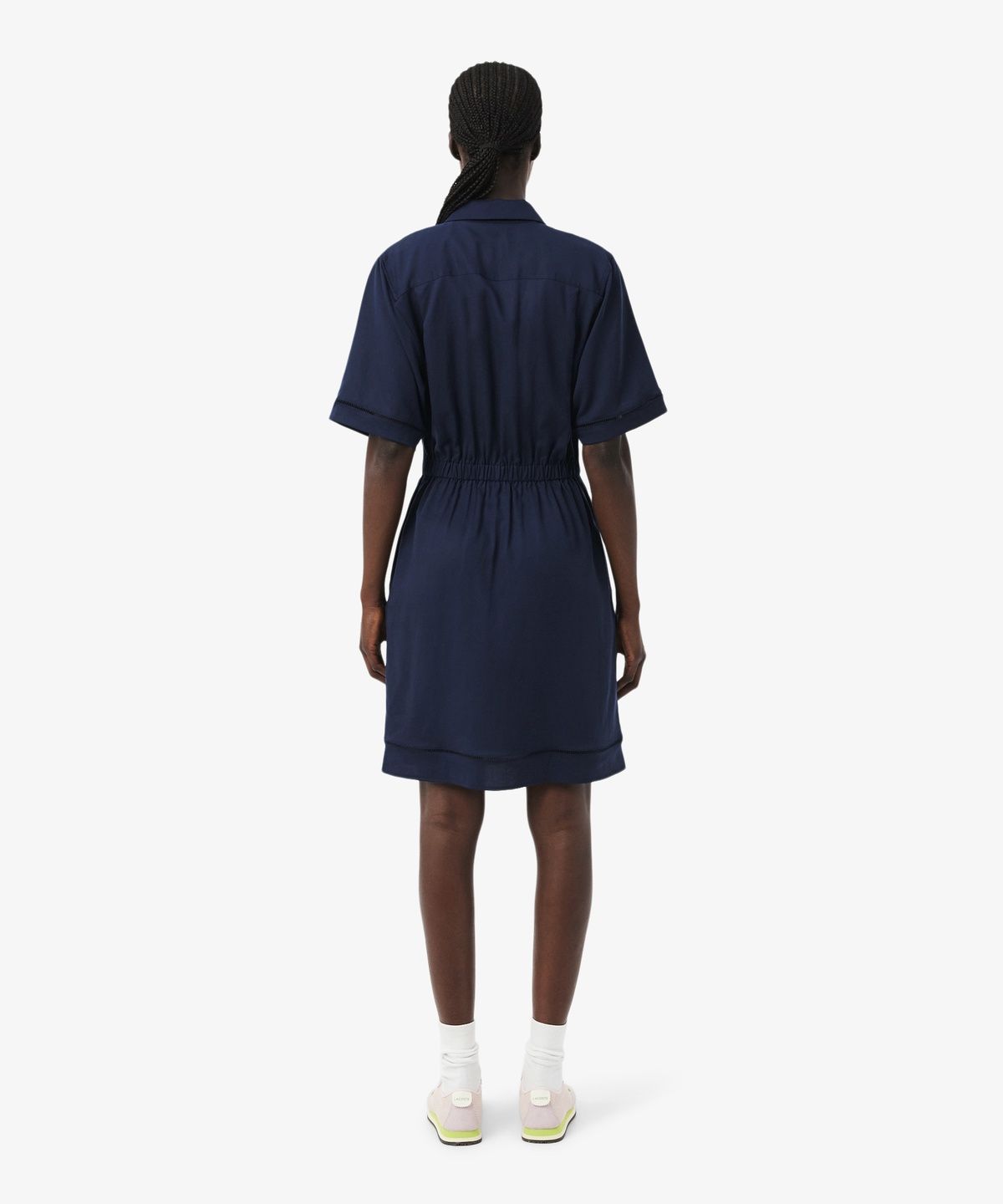 라코스테(LACOSTE) 여성 플루이드 린넨 폴로 집업 드레스 EF0201-56G 166
