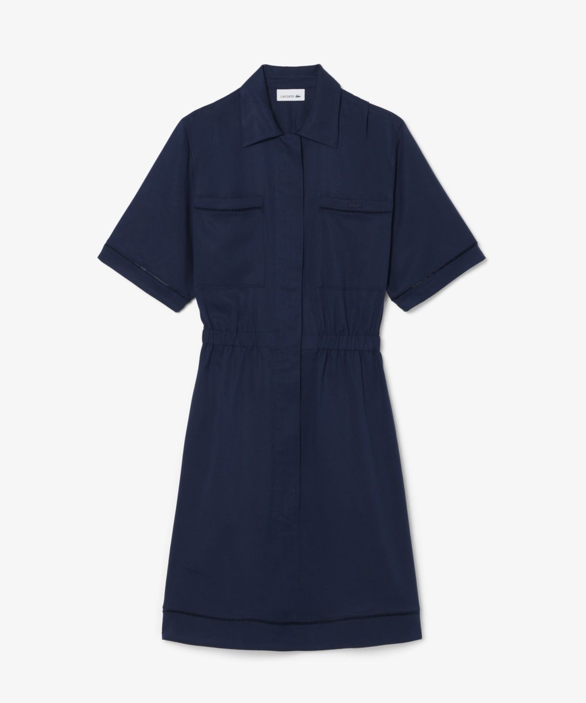 라코스테(LACOSTE) 여성 플루이드 린넨 폴로 집업 드레스 EF0201-56G 166