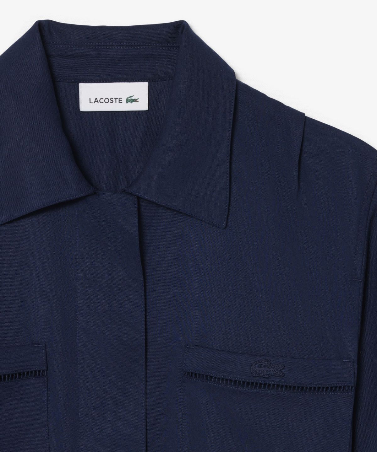 라코스테(LACOSTE) 여성 플루이드 린넨 폴로 집업 드레스 EF0201-56G 166