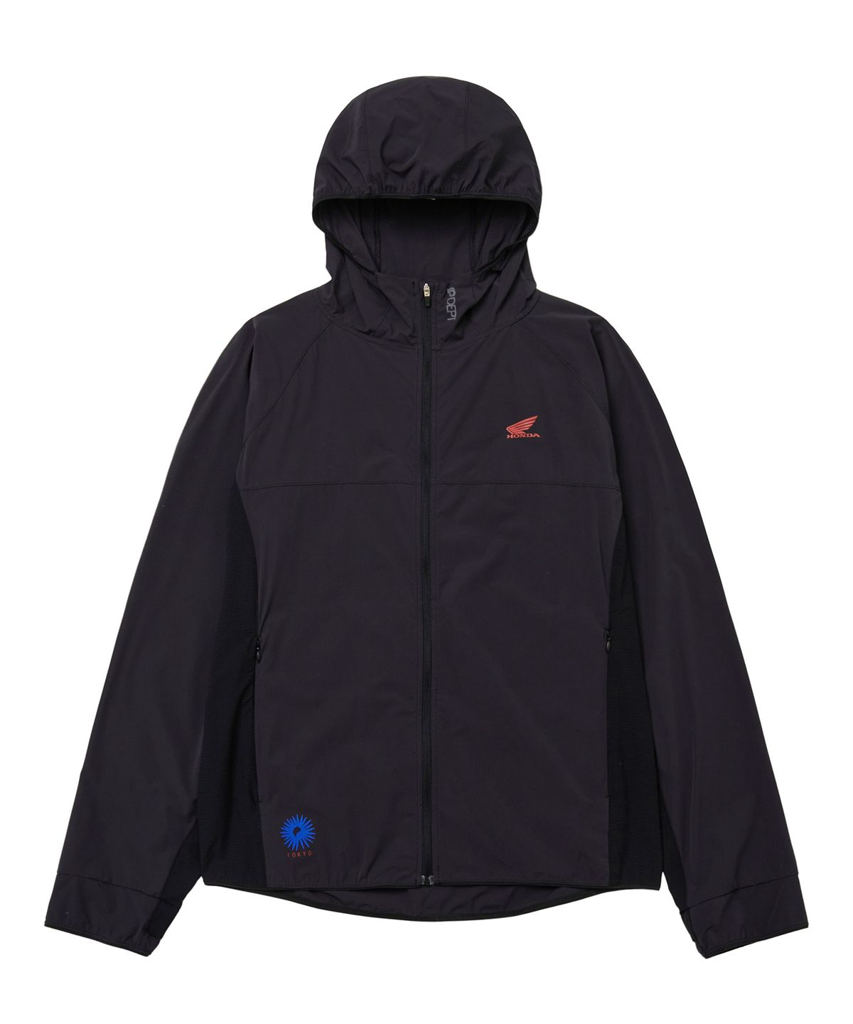 핍스 모터사이클(PHYPS MOTORCYCLE) Tokyo Motorcycle Light Weight Hoodie Zip-Up Black