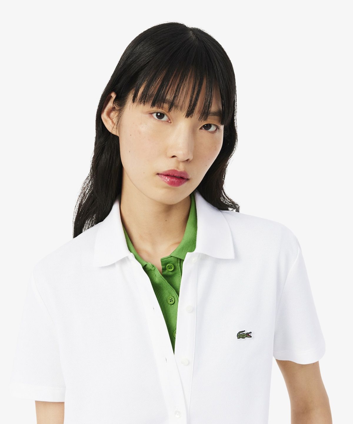 라코스테(LACOSTE) 여성 미니 피케 반팔 점프수트 EF1823-56G 001