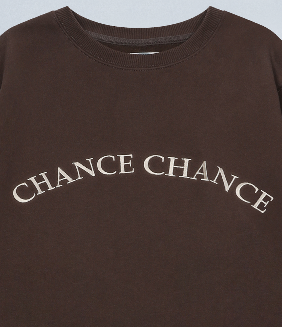 챈스챈스(CHANCECHANCE) CHANCECHANCE ARCH LOGO SWEATSHIRT(BROWN/기모)
