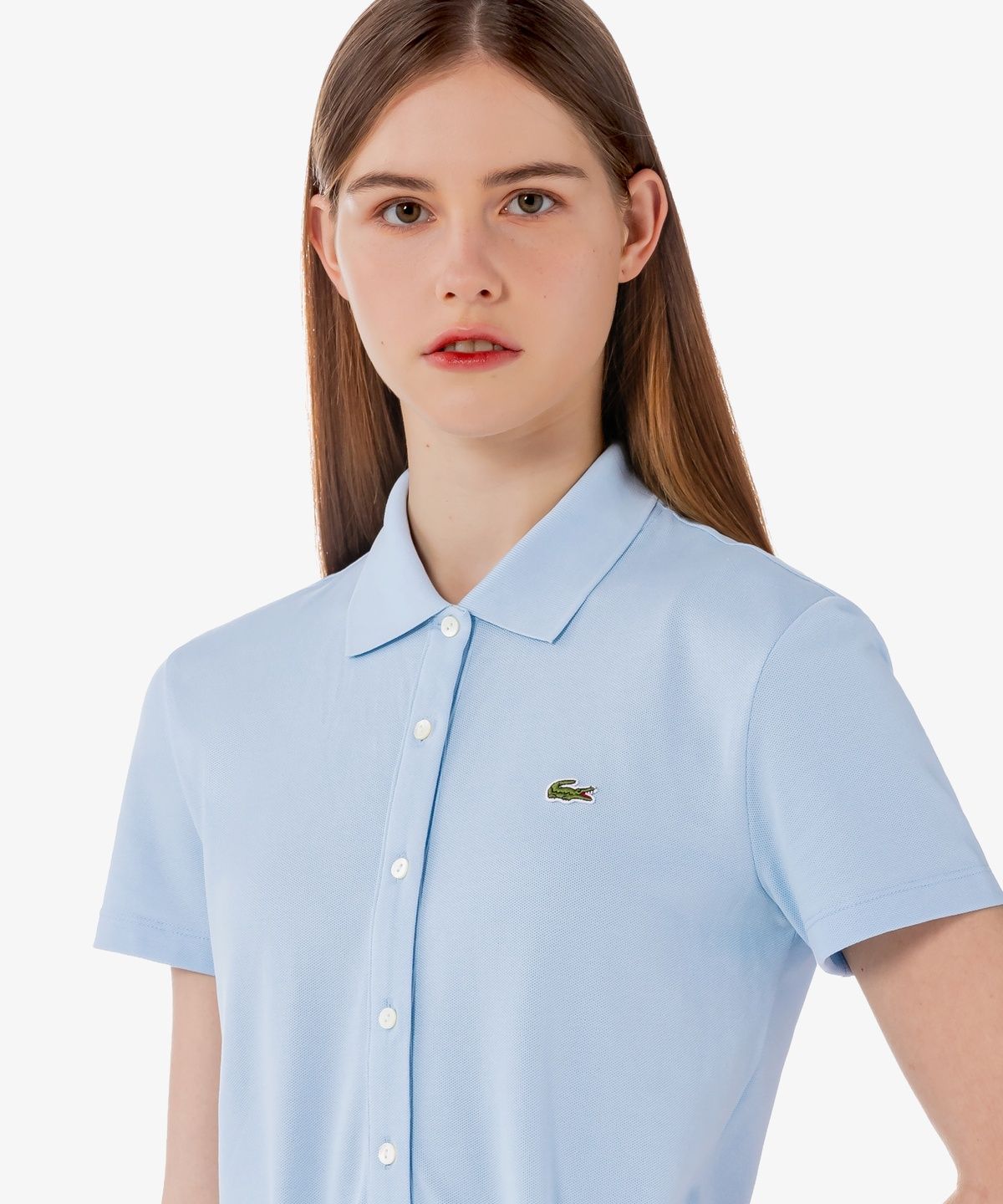 라코스테(LACOSTE) 여성 미니 피케 반팔 점프수트 EF1823-56G HBA