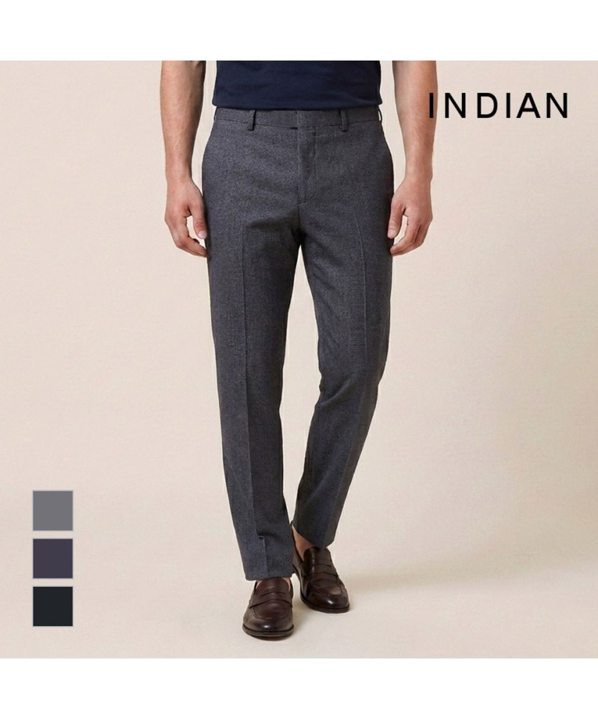 인디안(INDIAN) 지도리 프린트 밴딩 바지_MITDL5M2341