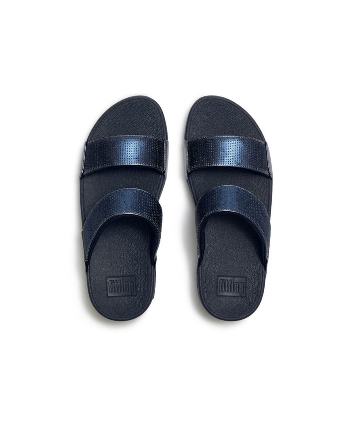 핏플랍(FITFLOP) 여성 루루 시퀸 슬라이드  메탈릭 코스믹 블루 (FT61K2D04R)