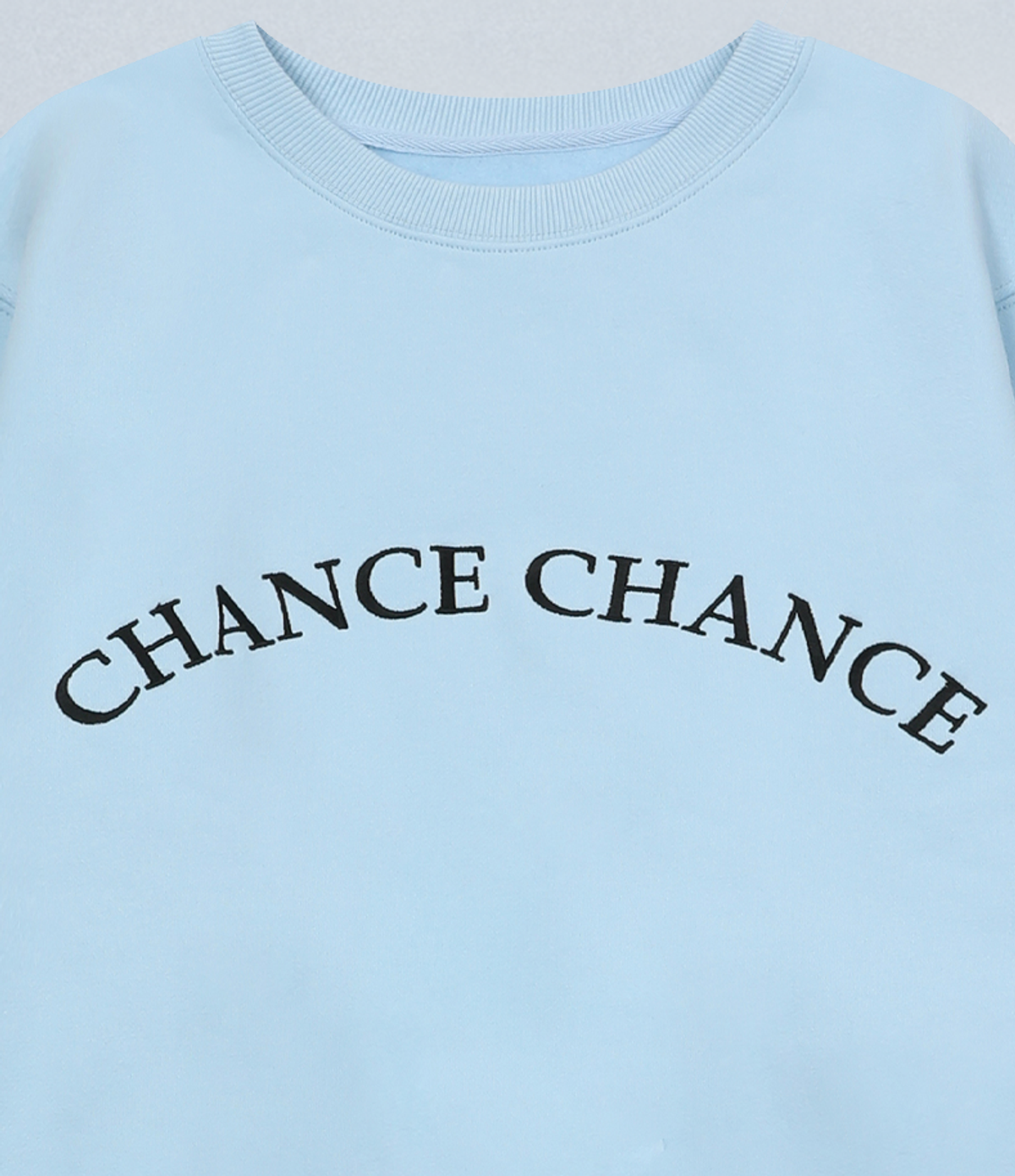 챈스챈스(CHANCECHANCE) CHANCECHANCE ARCH LOGO SWEATSHIRT(SKY BLUE/기모)