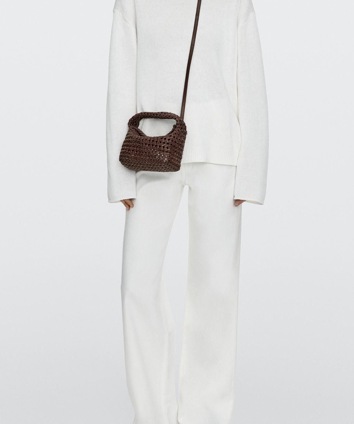 마시모두띠(MASSIMO DUTTI) 미니 브레이디드 레더 백
