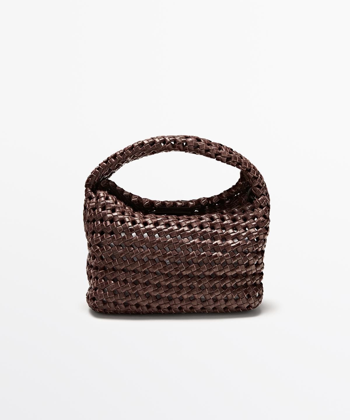 마시모두띠(MASSIMO DUTTI) 미니 브레이디드 레더 백