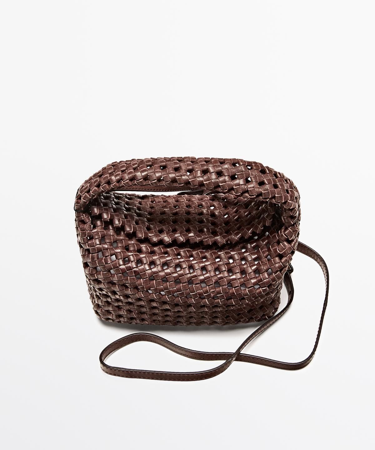 마시모두띠(MASSIMO DUTTI) 미니 브레이디드 레더 백