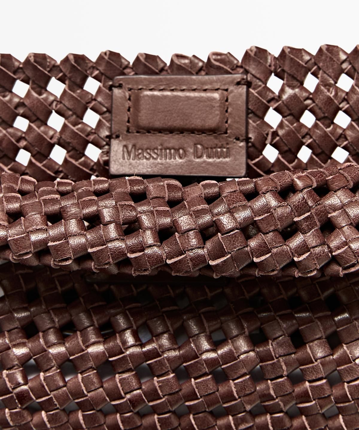마시모두띠(MASSIMO DUTTI) 미니 브레이디드 레더 백