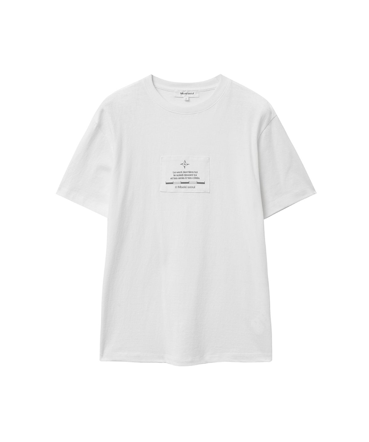 미세키서울 맨(MISEKISEOUL MEN) Compass patch short sleeve WHITE