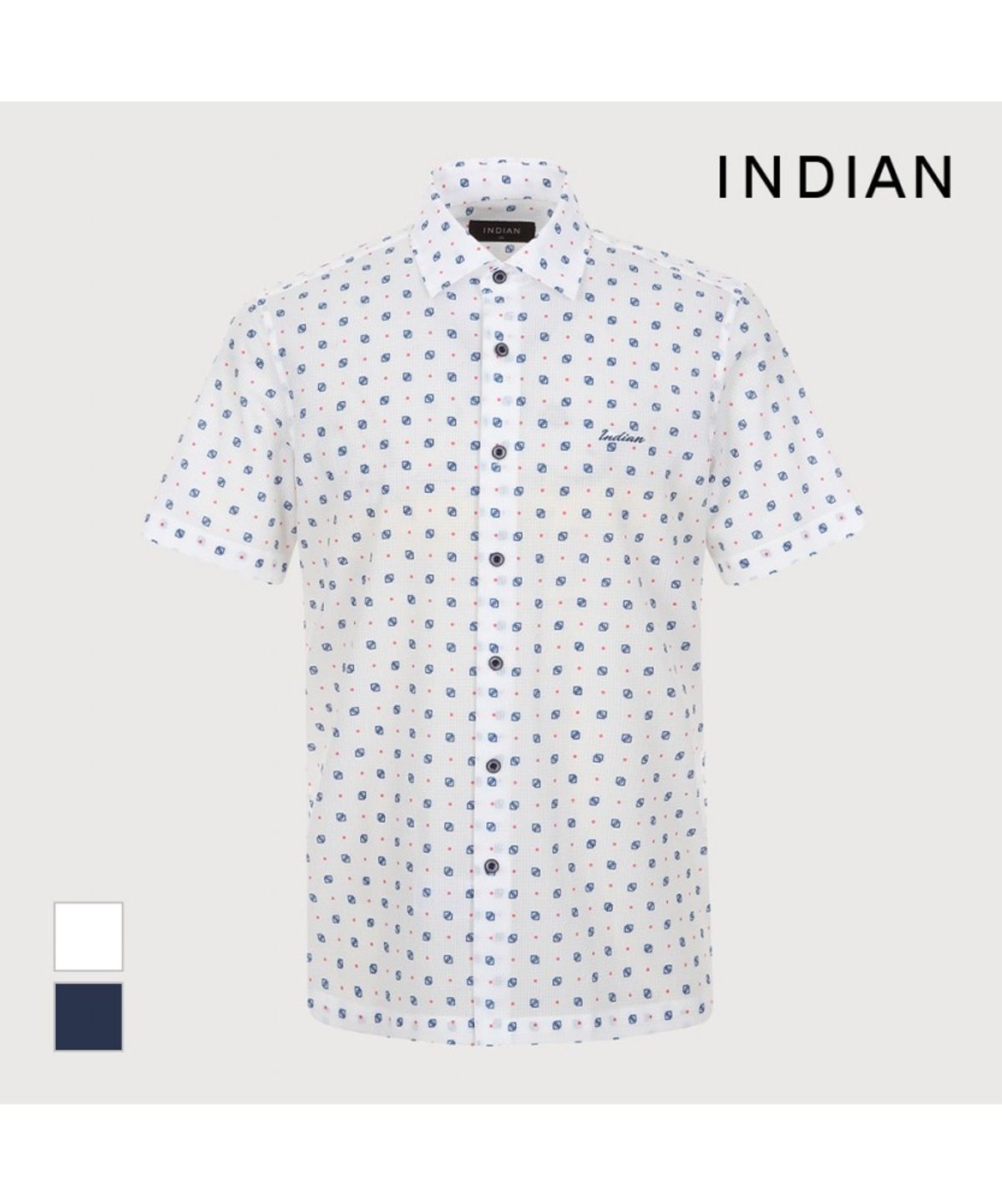 인디안(INDIAN) 올오버 프린트 셔츠_MITNS4M2416