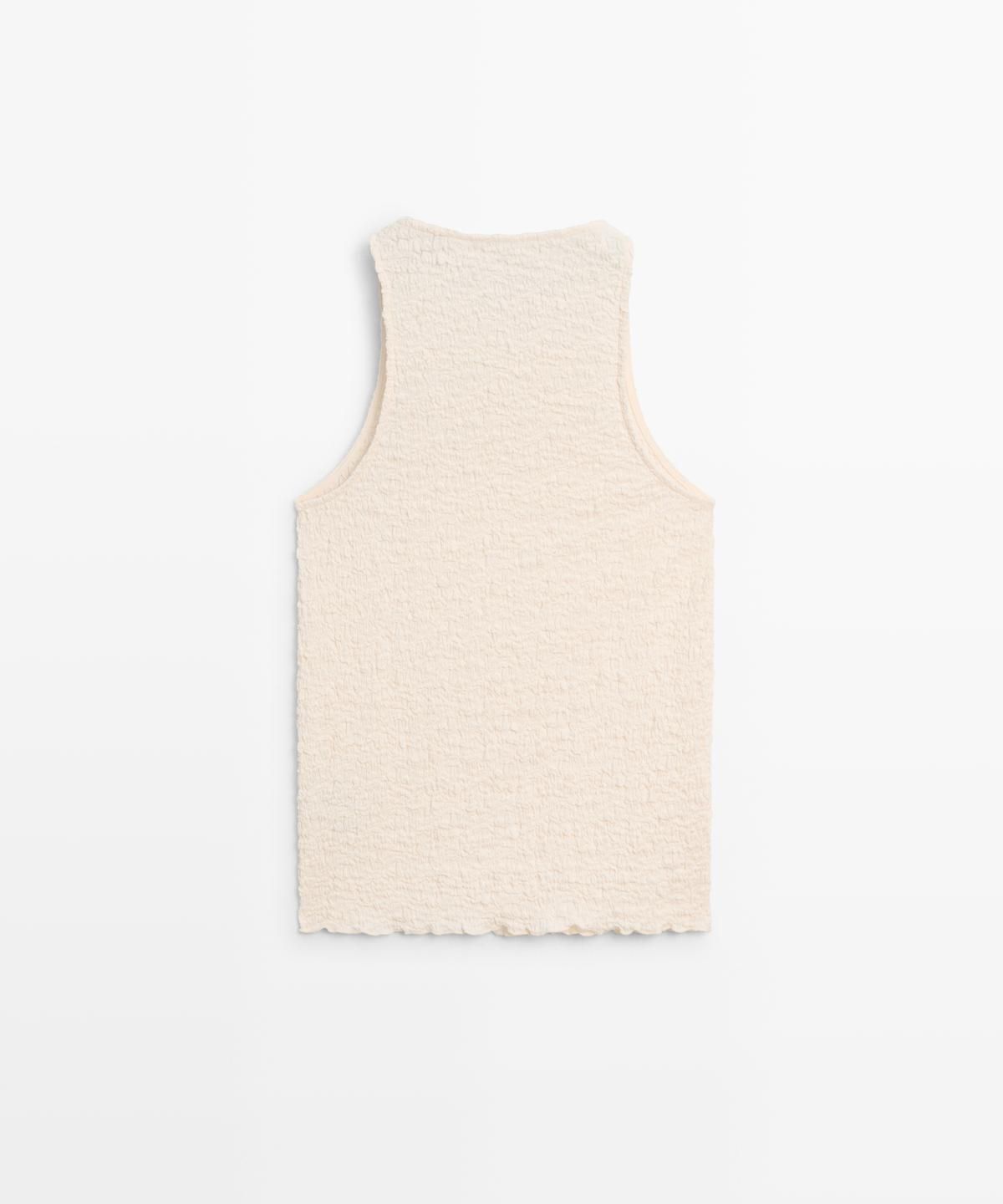 마시모두띠(MASSIMO DUTTI) 홀터넥 텍스처 탑