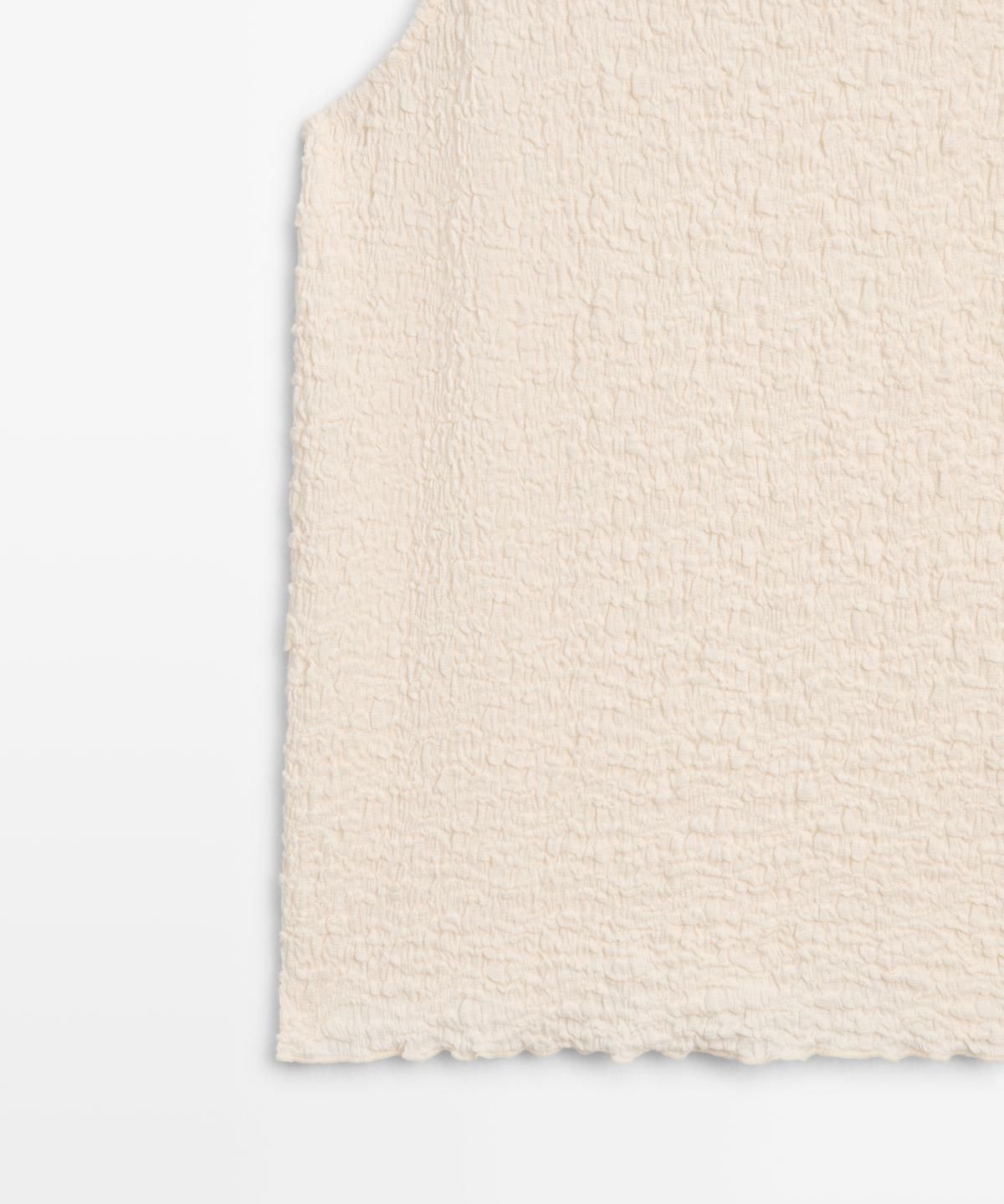 마시모두띠(MASSIMO DUTTI) 홀터넥 텍스처 탑