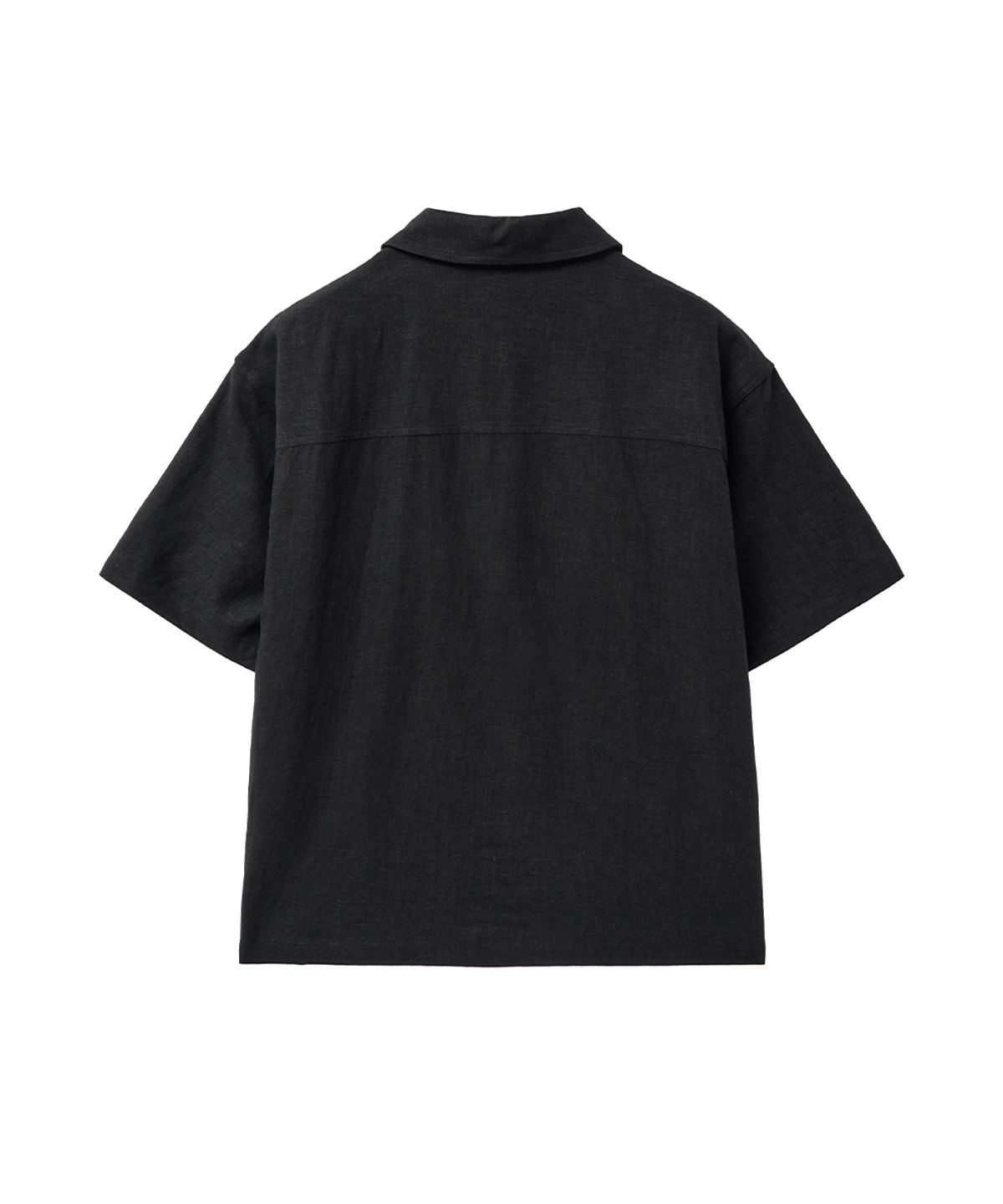 미세키서울 맨(MISEKISEOUL MEN) Diagonal panel linen shirt BLACK