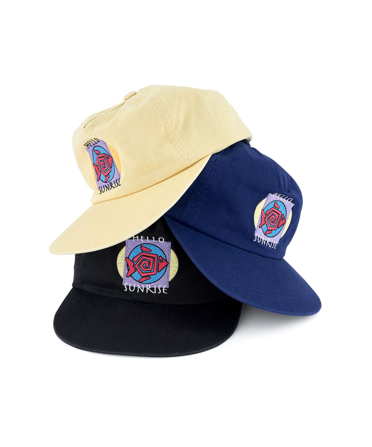 헬로 선라이즈(HELLO SUNRISE) HS Fish Logo RX Fit 5P Cap_Black