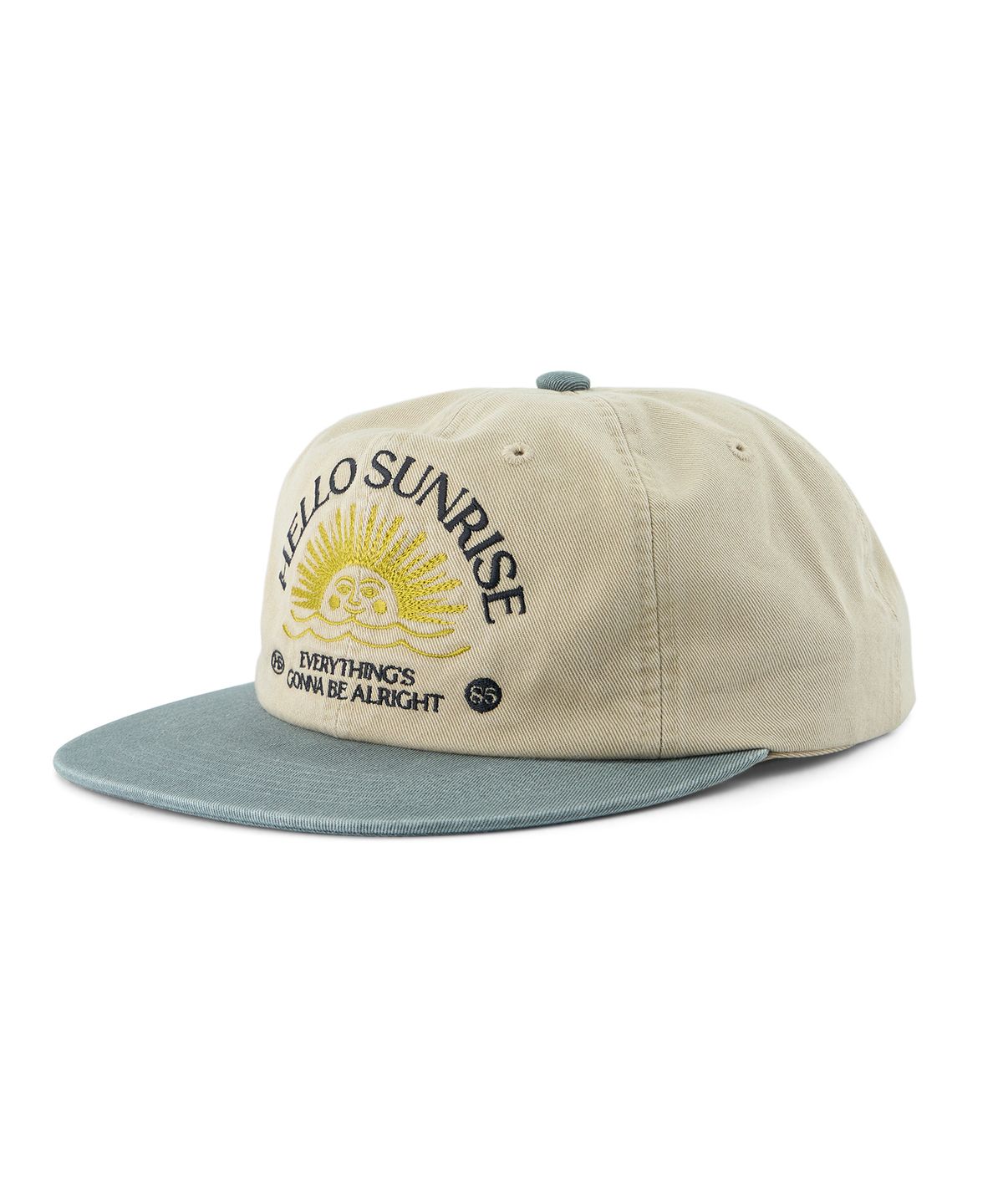 헬로 선라이즈(HELLO SUNRISE) Washed Two Tone Arch Logo 6panel Cap_Beige & Khaki
