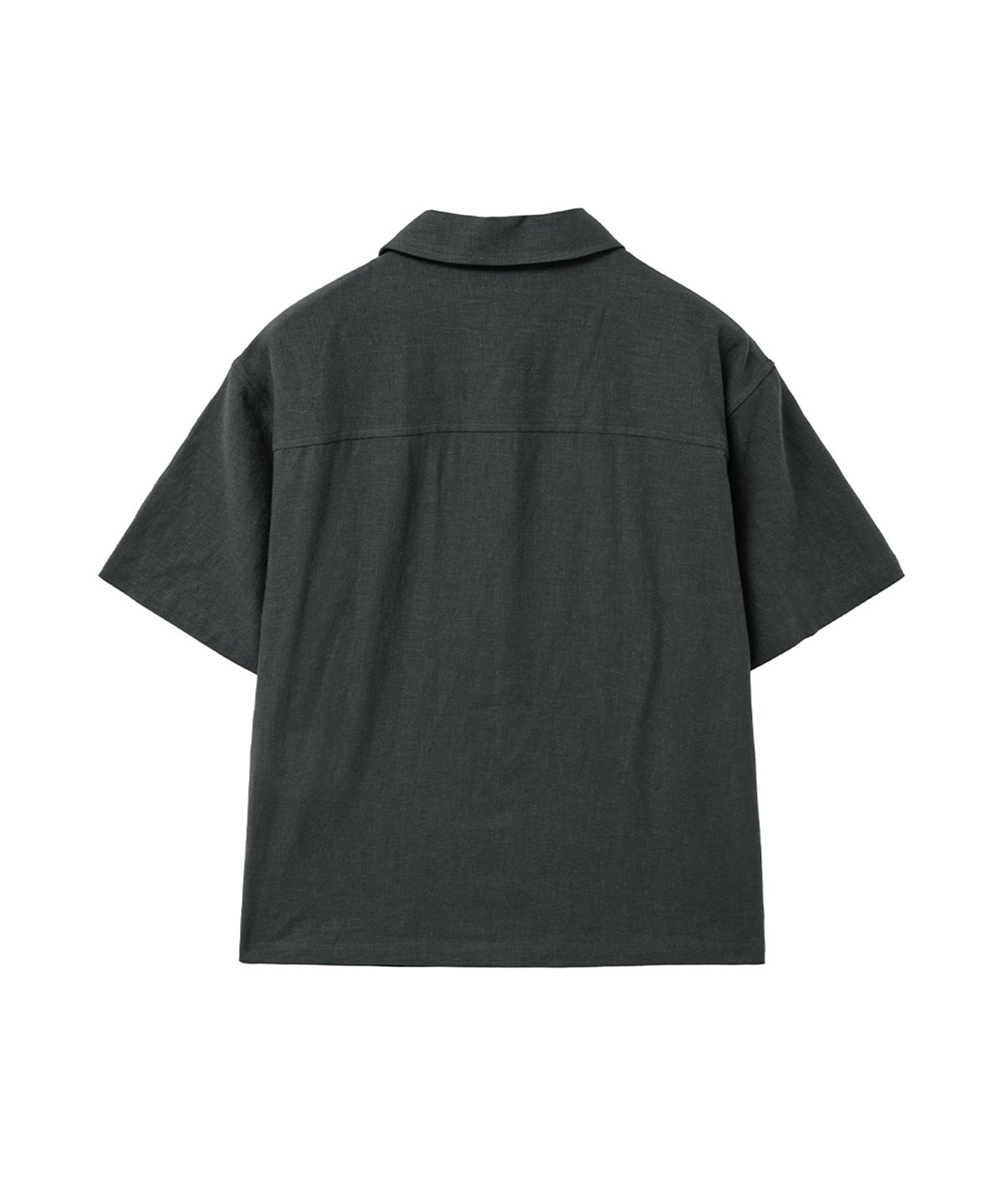 미세키서울 맨(MISEKISEOUL MEN) Diagonal panel linen shirt CHARCOAL