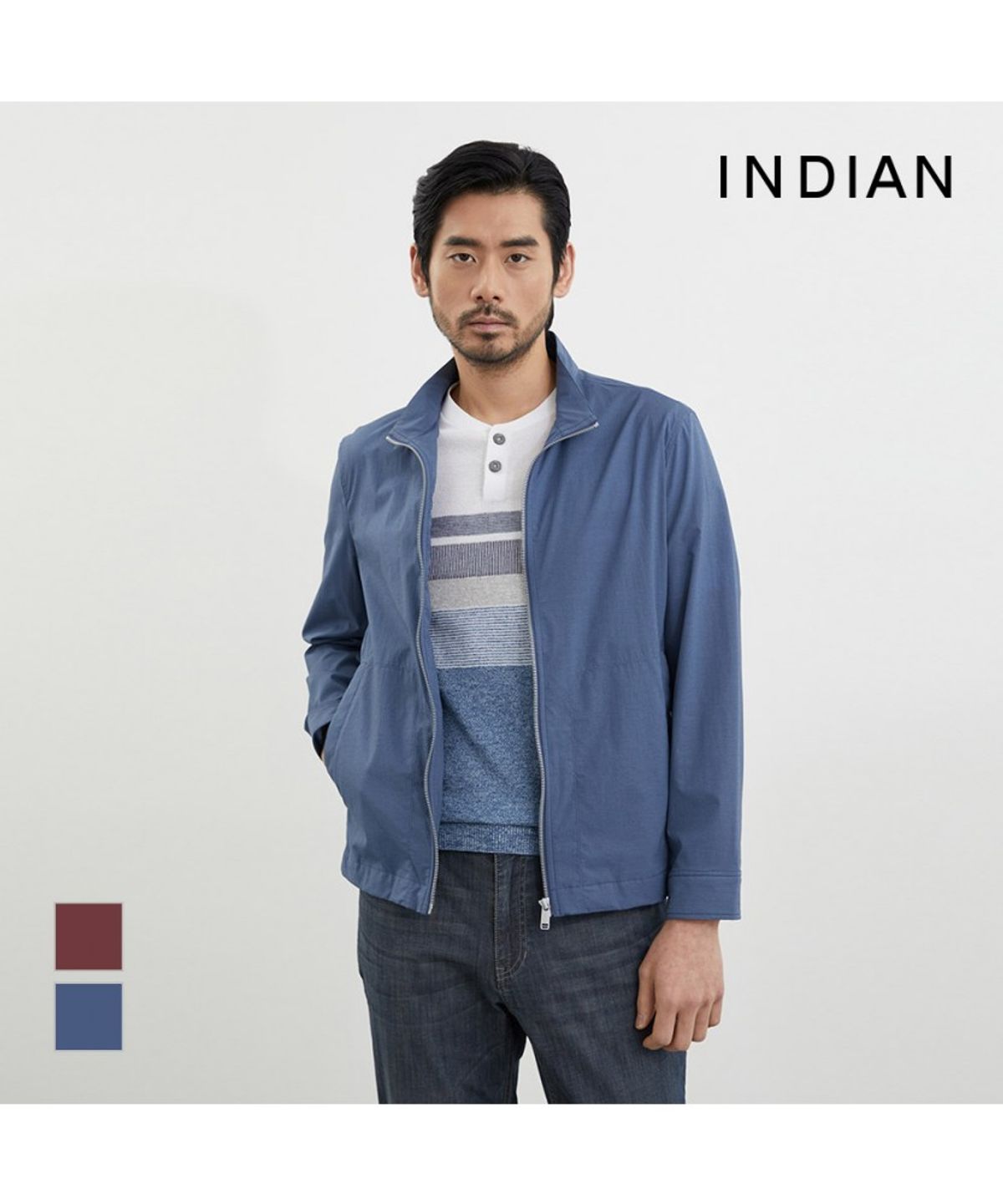 인디안(INDIAN) 낮은에리 홑겹 점퍼_MITCL4M3201