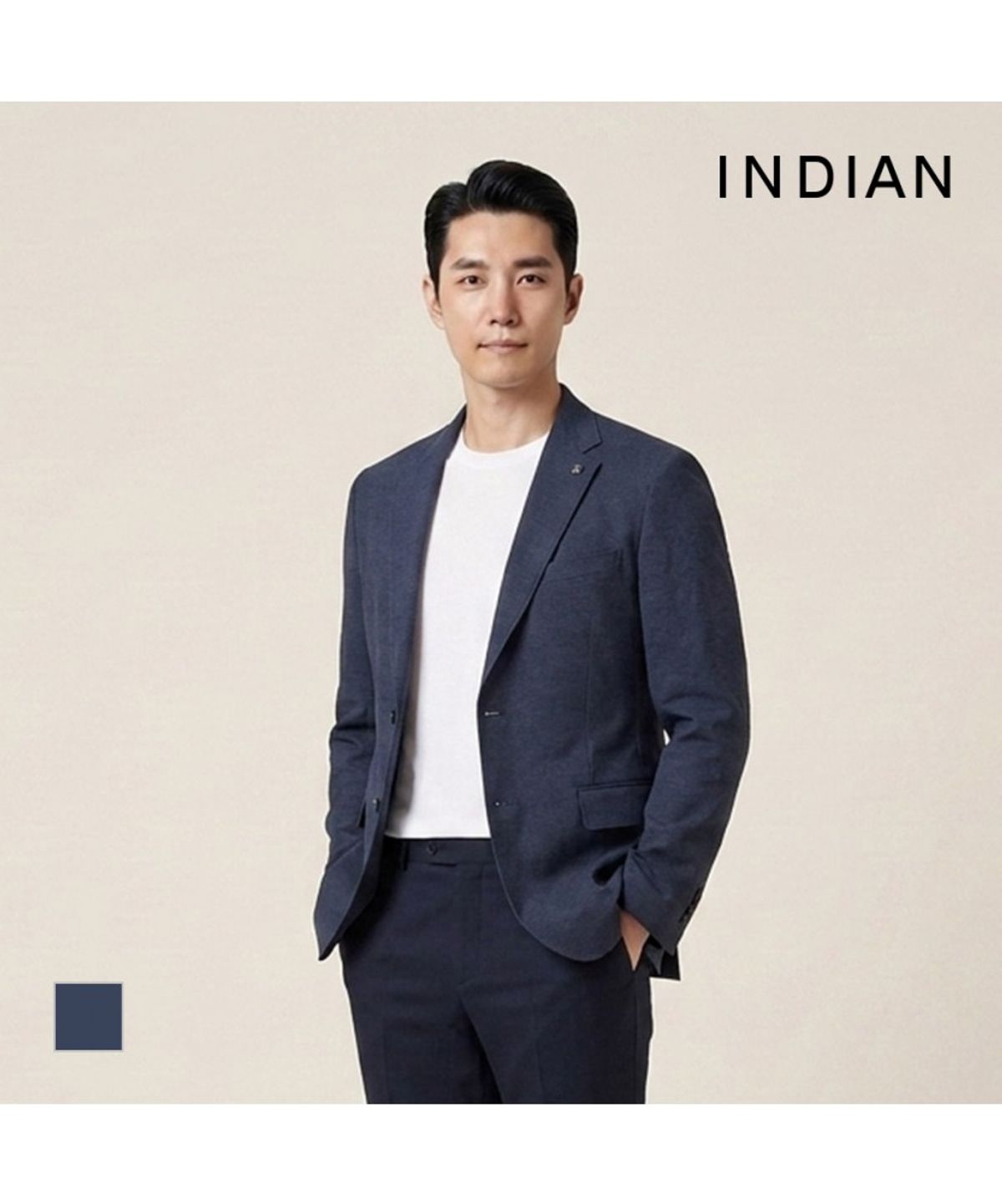 인디안(INDIAN) 조직감 스판 자켓_MIEFU4M2401