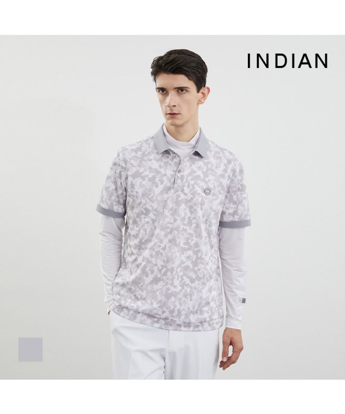 인디안(INDIAN) 카모플라주 프린트 티셔츠_MIGAS4M3241