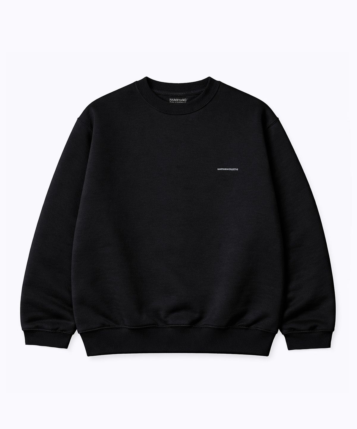 한량 컬렉티브(HANRYANG COLLECTIVE) HR S-LINE LOGO CREW SWEAT BLACK