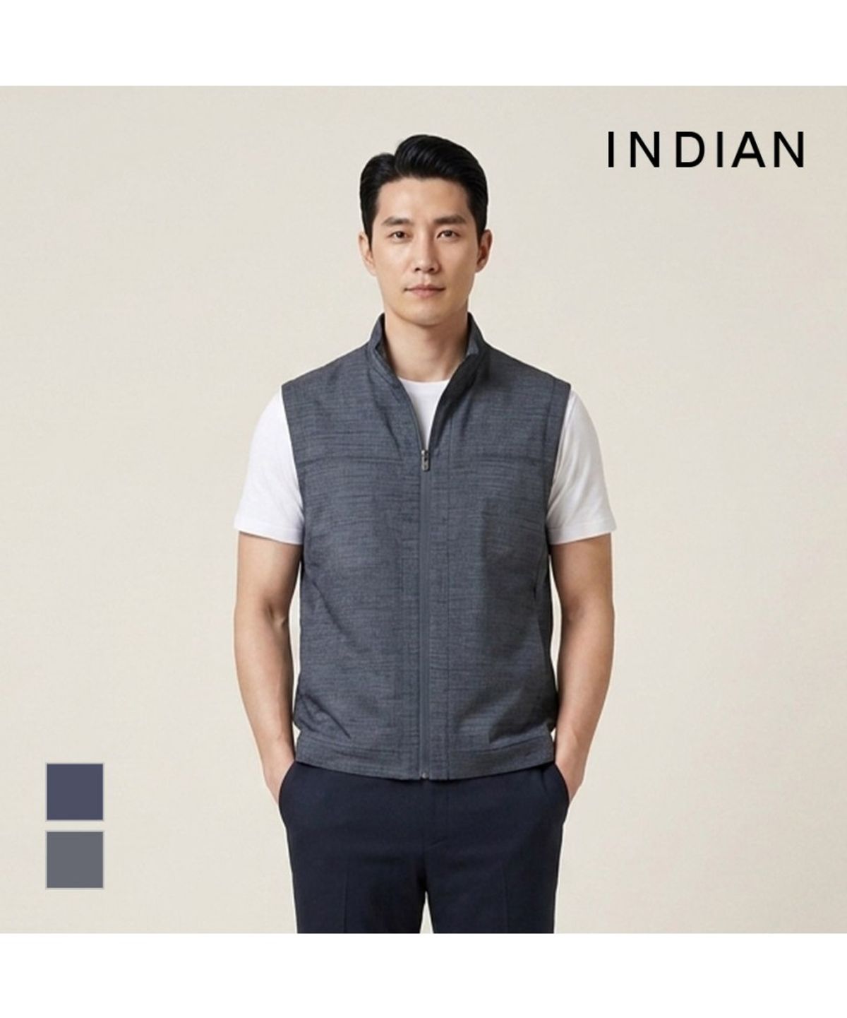인디안(INDIAN) 린넨라이크 베스트_MIEQC5M3111