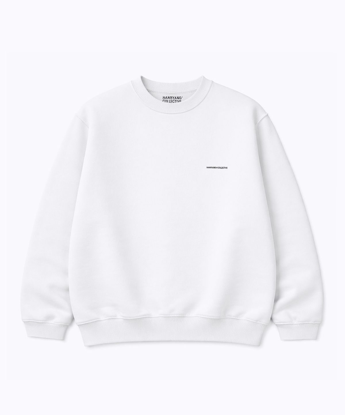 한량 컬렉티브(HANRYANG COLLECTIVE) HR S-LINE LOGO CREW SWEAT WHITE