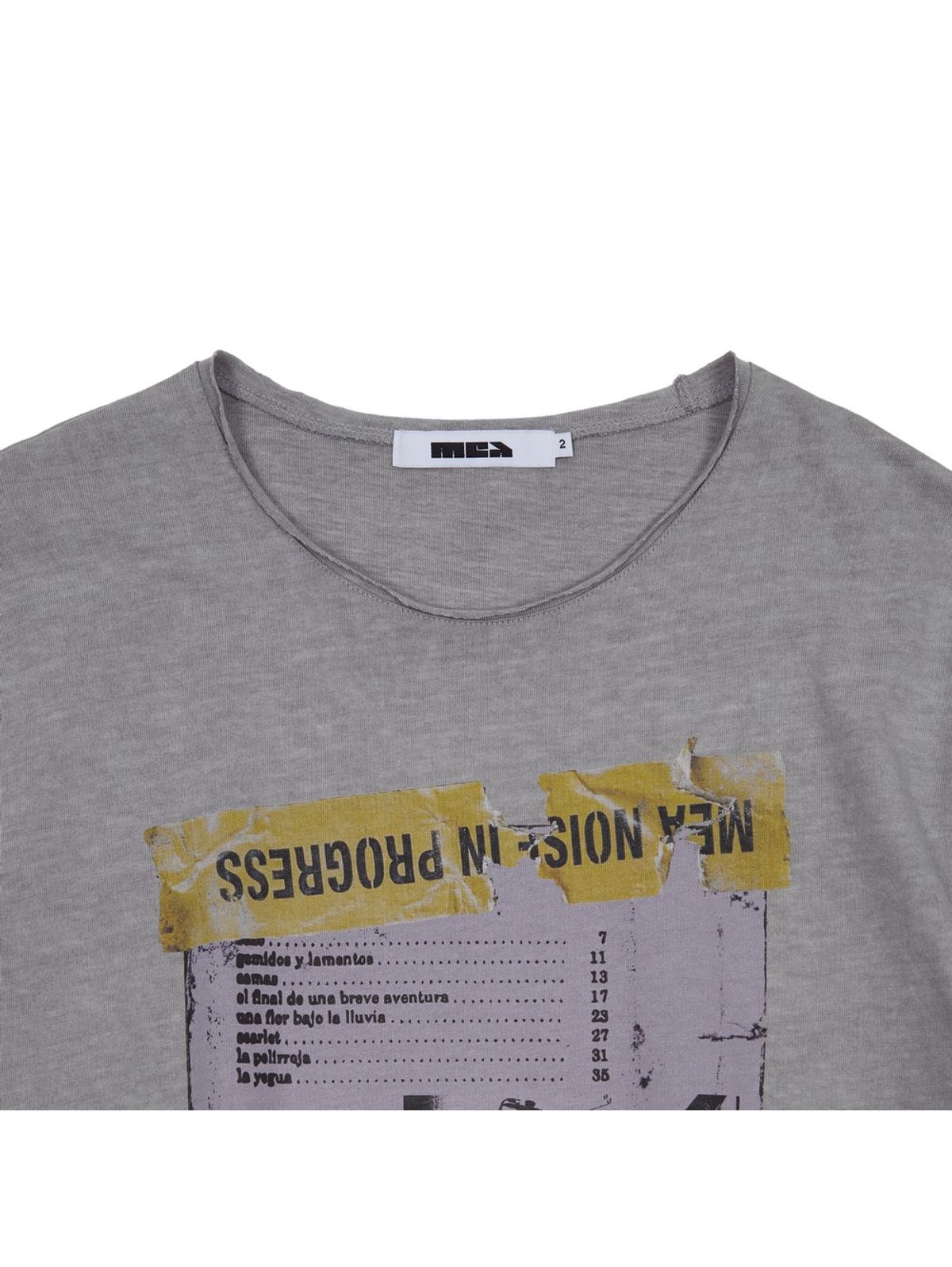 메아(MEA) VTG POSTER GRAPHIC T-SHIRT [GREY]