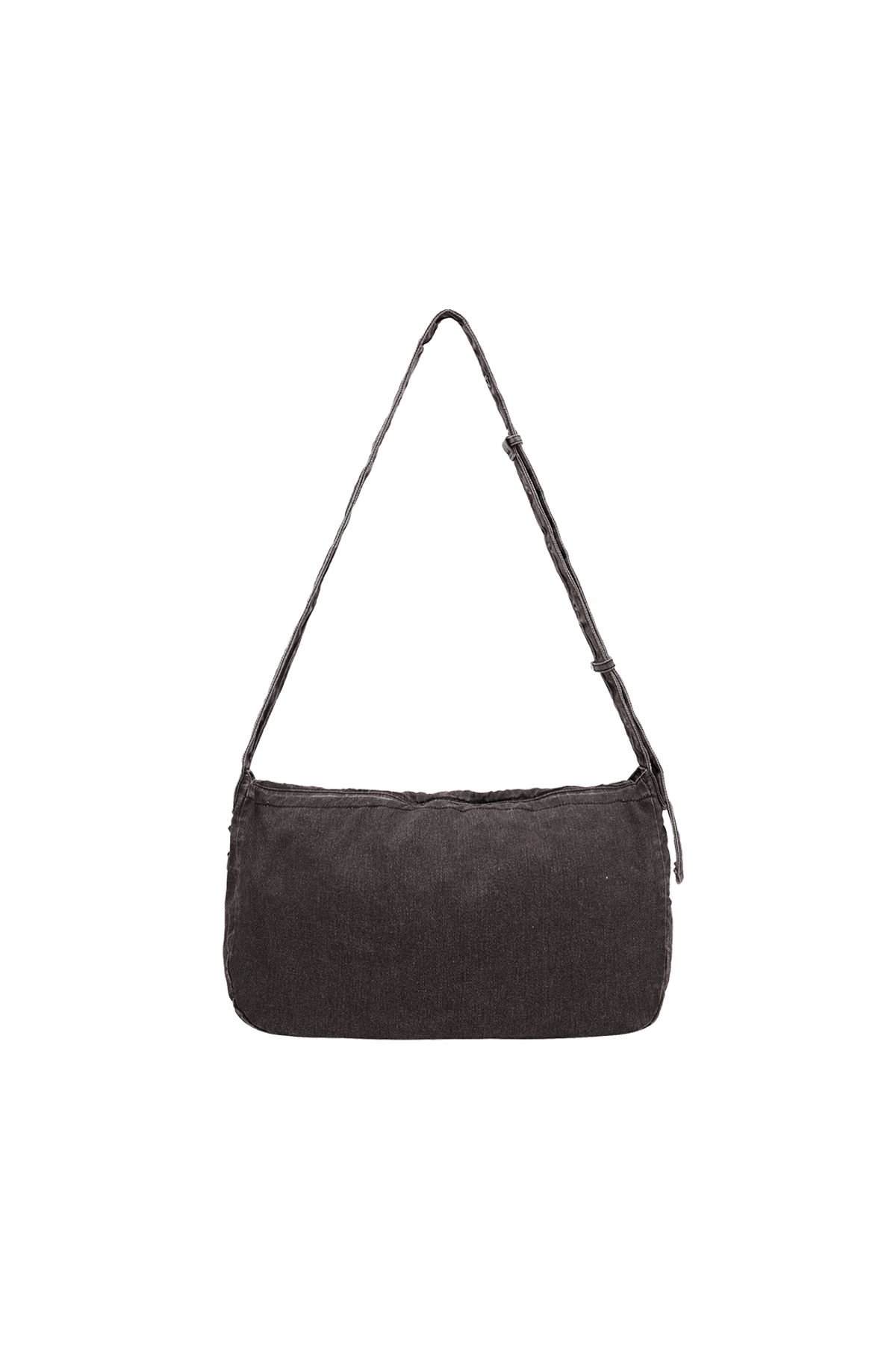 메아(MEA) WASHED STUDDED MESSENGER BAG [BLACK]