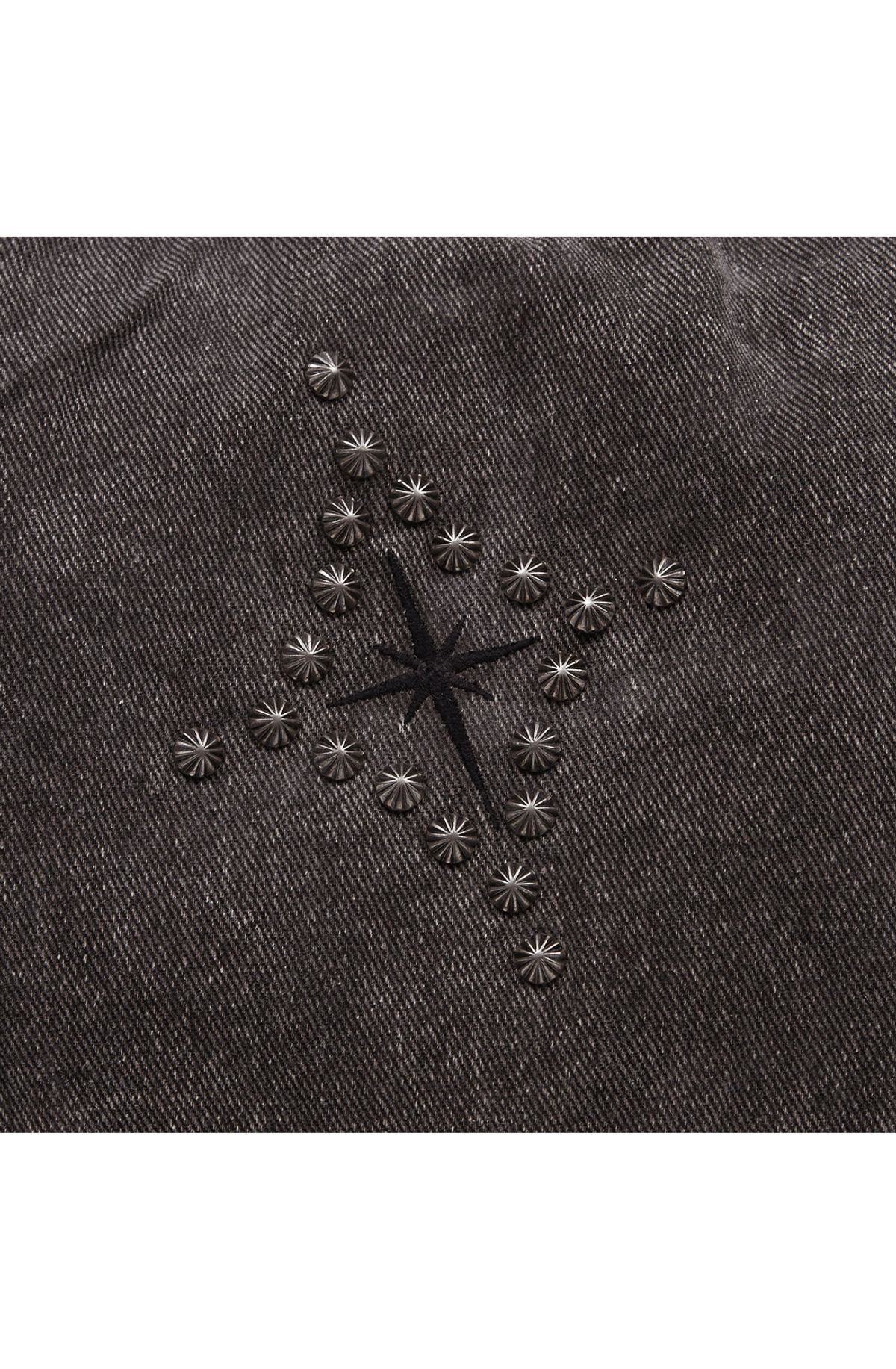 메아(MEA) WASHED STUDDED MESSENGER BAG [BLACK]