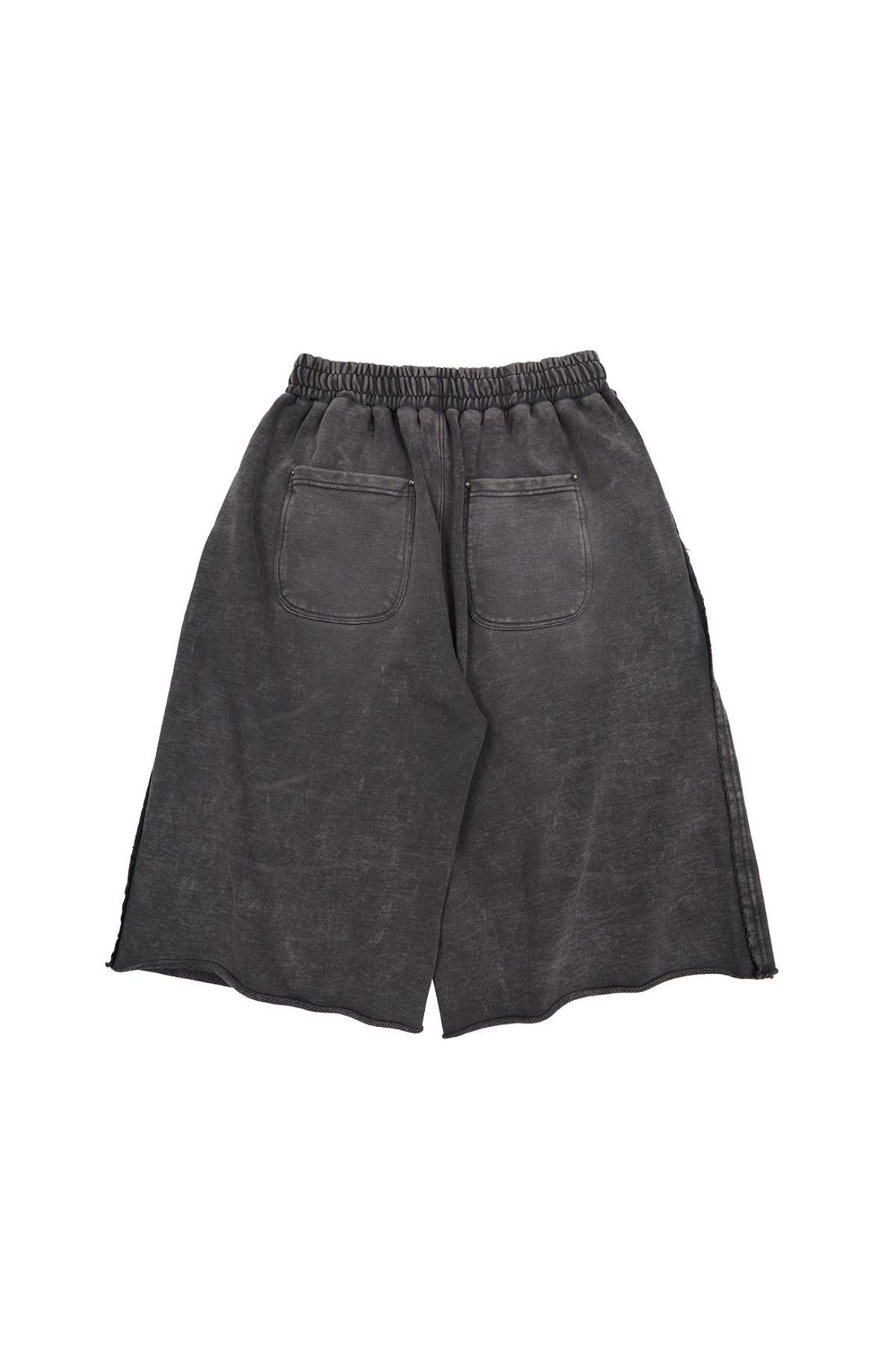 메아(MEA) WASHED BERMUDA SWEAT SHORTS [CHARCOAL BLUE]