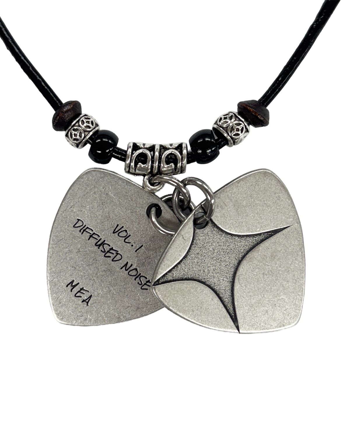 메아(MEA) ARCHIVE DOUBLE PICK NECKLACE [ANTIQUE SILVER]